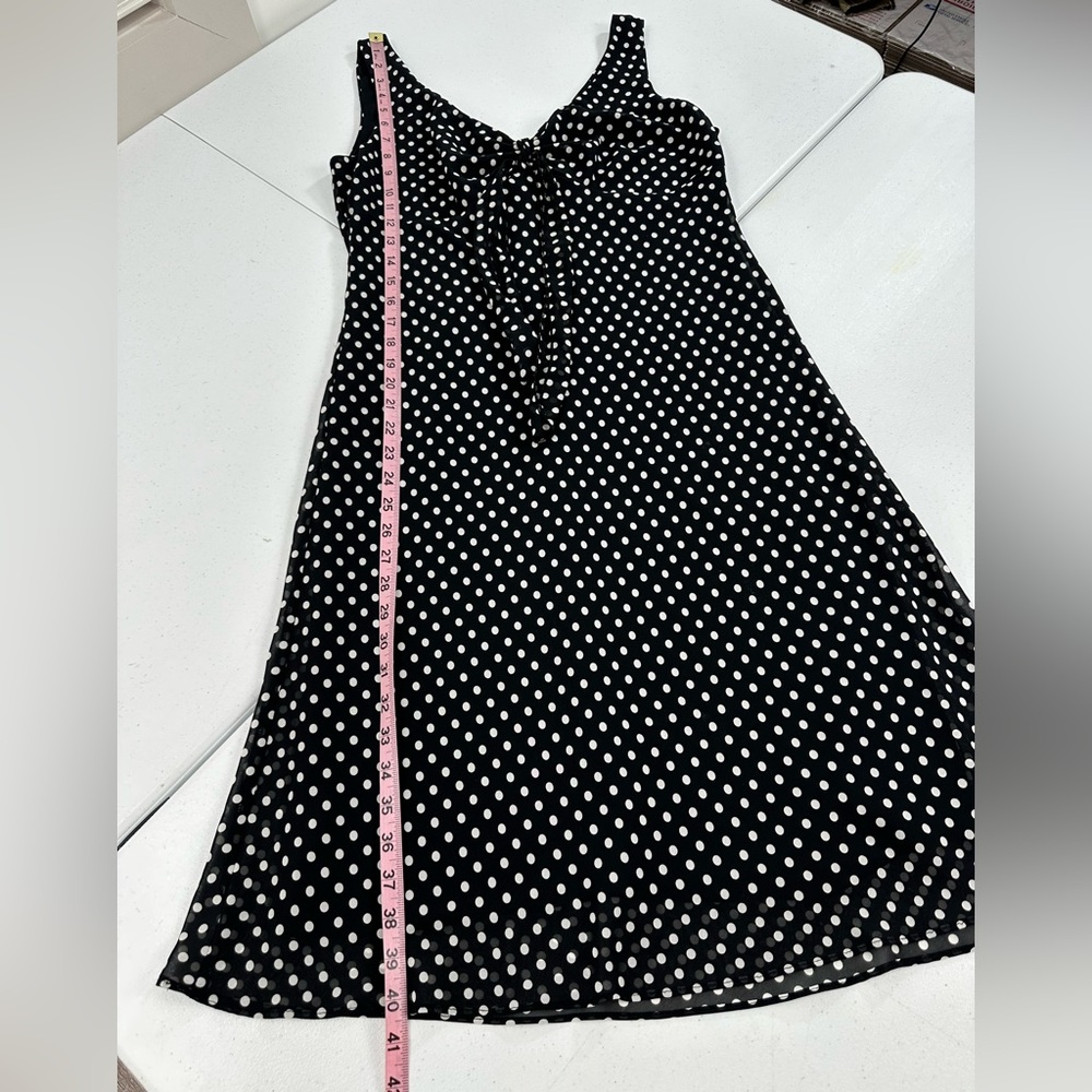 Vintage Giorgio Fiorlini Polka Dot Slip Dress 90s Pinup Coquette Cocktail 12 - Picture 5 of 8